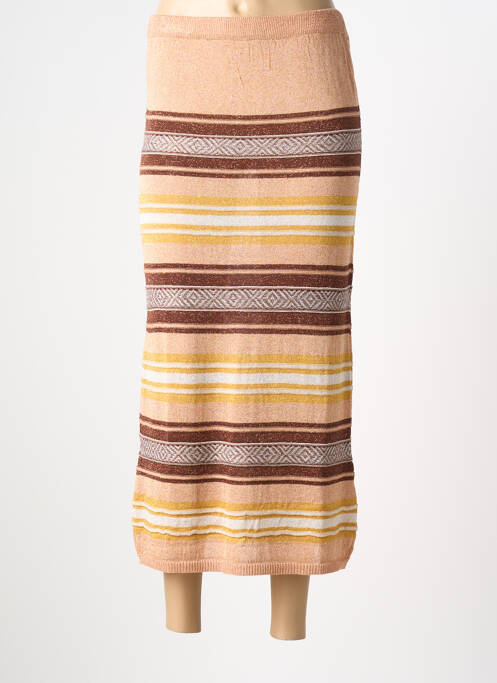 Fustă lungă croială dreaptă portocaliu B.YU femme