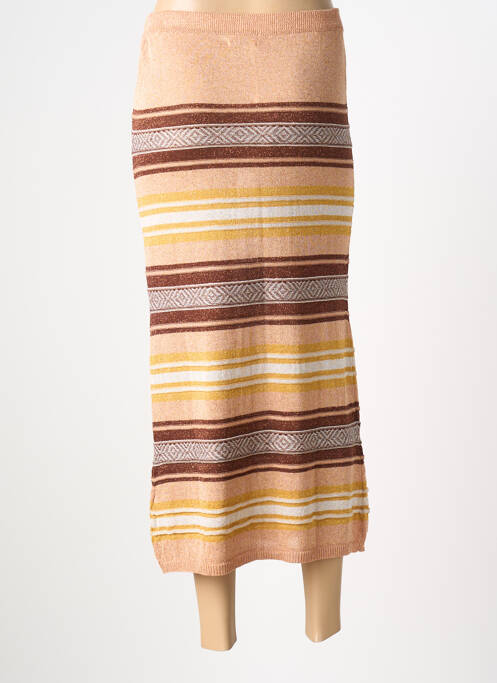 Fustă lungă croială dreaptă portocaliu B.YU femme