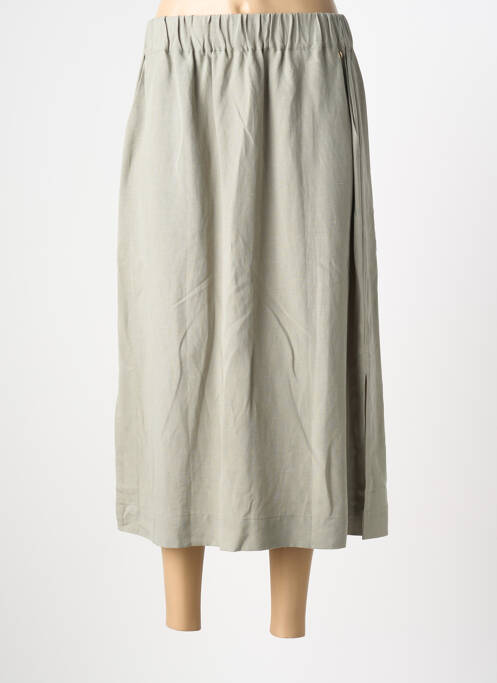 Fustă lungă croială dreaptă verde MOS MOSH femme