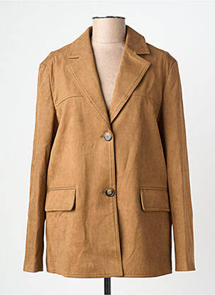 Jachete casual guler tip costum maro deschis GRACE & MILA femeie