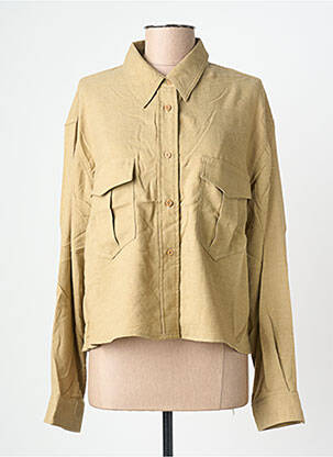 Cămașă croială dreaptă mâneci lungi bej SEE U SOON femme