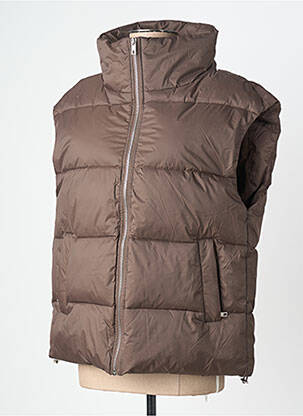 Geacă matlasată buzunare fără glugă maro ESCANDELLE femme