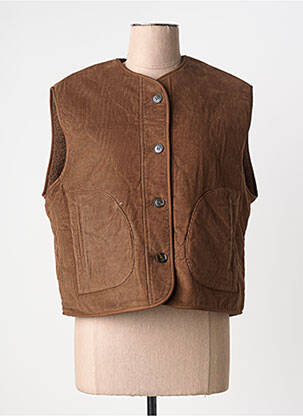 Jachete casual guler rotund maro GRACE & MILA femme