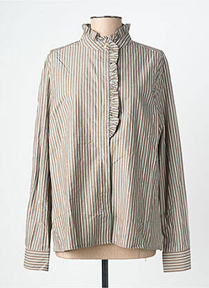 Cămașă croială dreaptă mâneci lungi maro SEE U SOON femme