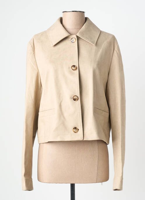 Jachete casual țesătură suedină bej GRACE & MILA femme