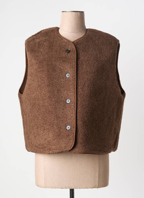 Jachete casual guler rotund maro GRACE & MILA femme