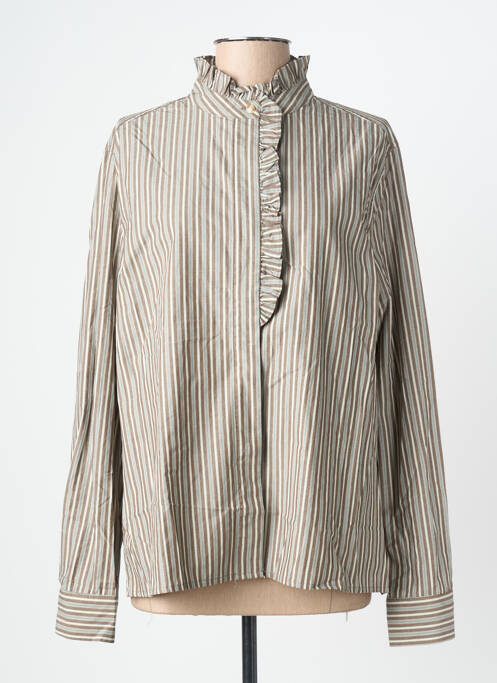 Cămașă croială dreaptă mâneci lungi maro SEE U SOON femme