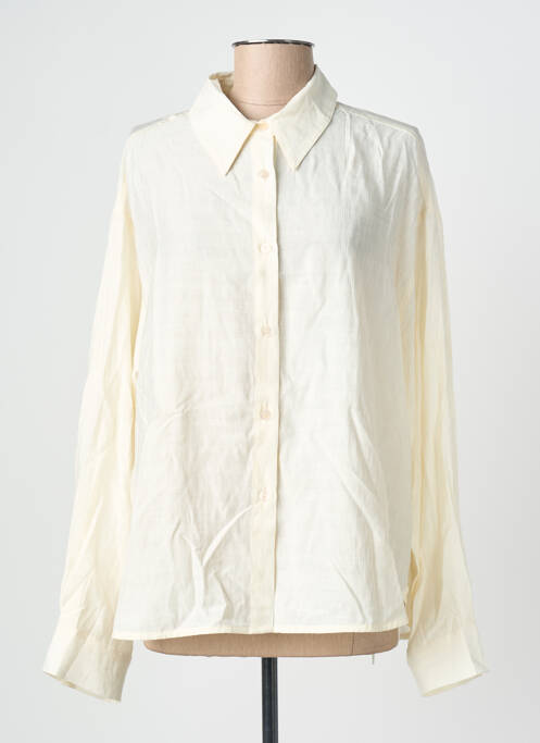 Cămașă croială dreaptă mâneci lungi bej SEE U SOON femme