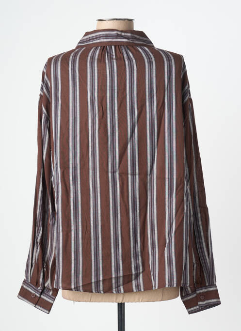 Cămașă croială dreaptă mâneci lungi maro SEE U SOON femme