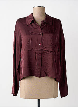 Cămașă croială cambrată mâneci lungi violet PAKO LITTO femme