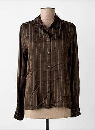 Cămașă croială dreaptă mâneci lungi maro PAKO LITTO femme