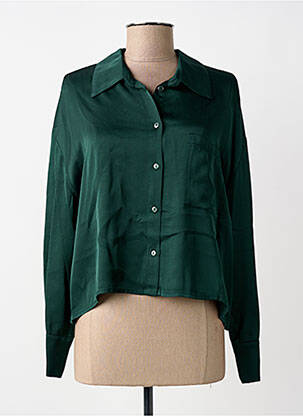 Cămașă croială dreaptă mâneci lungi verde PAKO LITTO femme