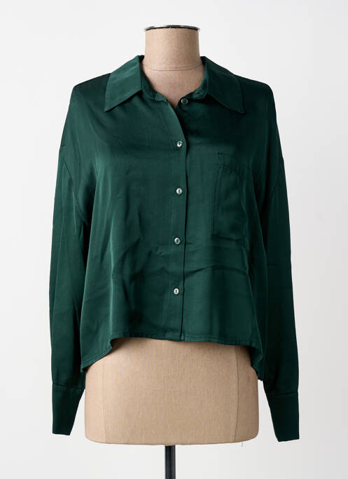 Cămașă croială dreaptă mâneci lungi verde PAKO LITTO femme