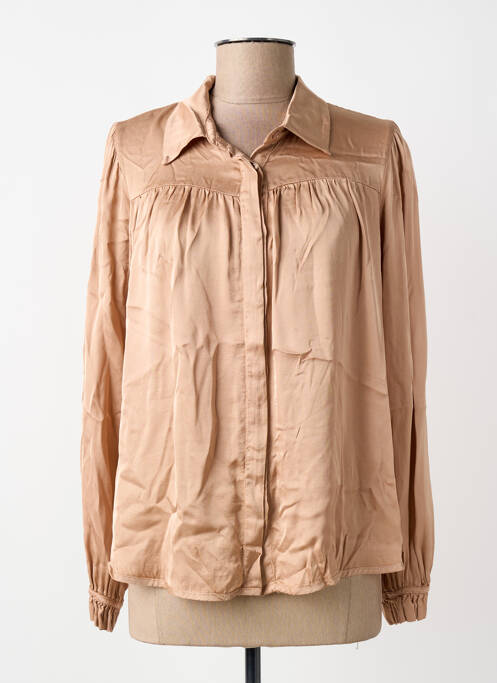 Cămașă croială dreaptă mâneci lungi bej PAKO LITTO femme