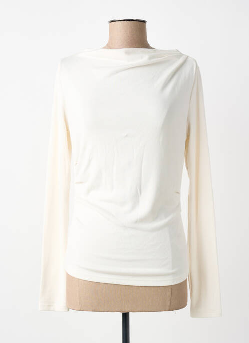 Tricou elasticitate mâneci lungi alb GRACE & MILA femme
