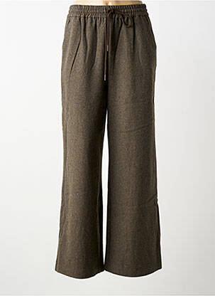Pantalon drept talie elastică gri SEE U SOON femeie