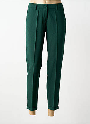 Pantalon 7/8 închidere cu fermoar sub clapetă cu nasturi verde PAKO LITTO femeie