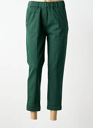 Pantalon drept talie elastică verde închis PAKO LITTO femeie