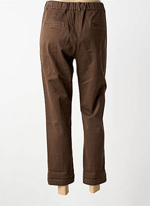 Pantalon drept talie elastică maro închis PAKO LITTO femeie