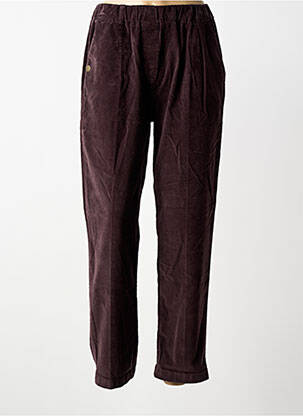 Pantalon drept talie elastică maro închis PAKO LITTO femeie