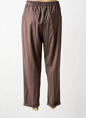 Pantalon 7/8 talie elastică maro PAKO LITTO femeie