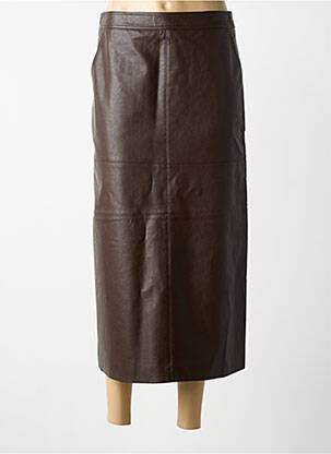 Fustă lungă imprimeu fantezie maro GRACE & MILA femme