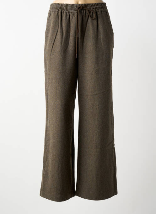 Pantalon drept talie elastică gri SEE U SOON femme