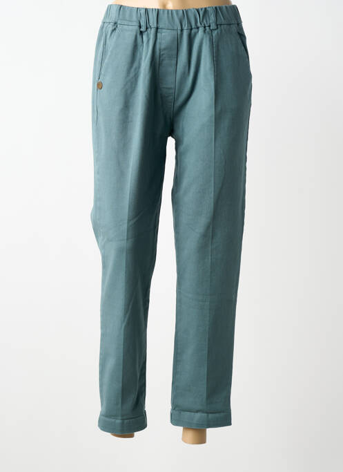 Pantalon drept talie elastică albastru PAKO LITTO femme