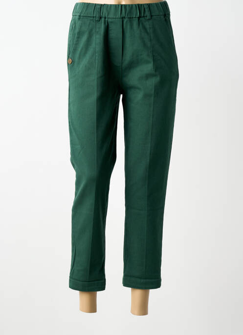 Pantalon drept talie elastică verde închis PAKO LITTO femme