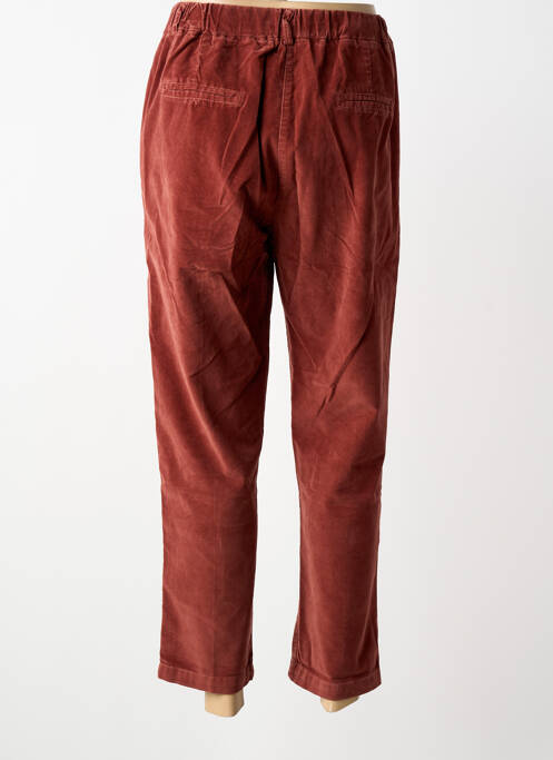 Pantalon drept talie elastică maro PAKO LITTO femme