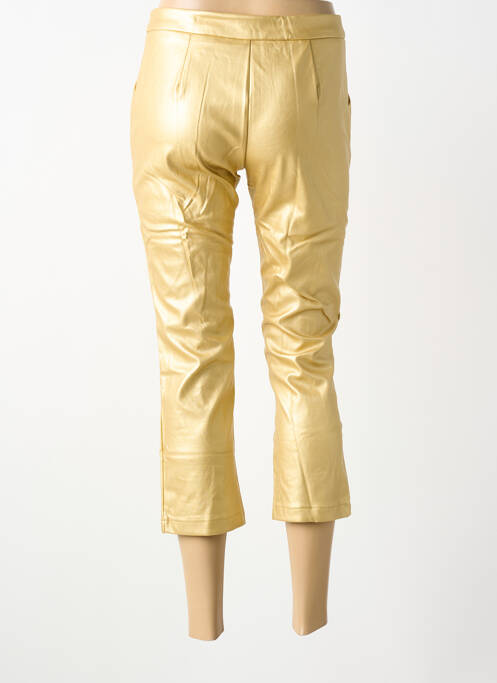 Pantalon trei sferturi croială dreaptă auriu EXQUISS'S femme