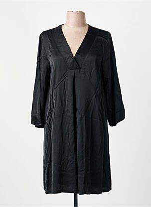 Rochie scurtă croială evazată mâneci lungi negru PAKO LITTO femeie
