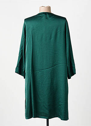 Rochie scurtă croială evazată mâneci lungi verde PAKO LITTO femeie