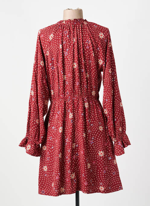 Rochie scurtă croială evazată mâneci lungi maro GRACE & MILA femme