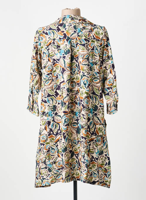 Rochie scurtă croială evazată mâneci lungi albastru PAKO LITTO femme