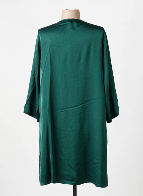 Rochie scurtă croială evazată mâneci lungi verde PAKO LITTO femme
