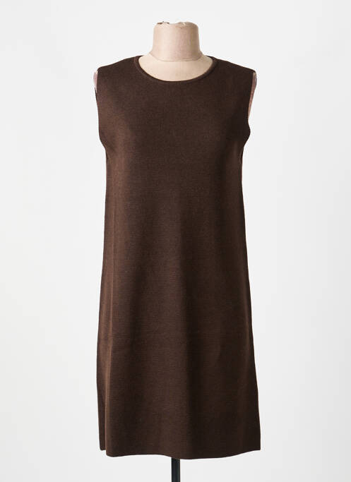 Rochie scurtă fără mâneci fără mâneci maro GRACE & MILA femme