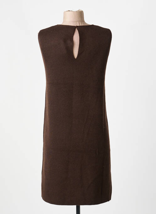 Rochie scurtă fără mâneci fără mâneci maro GRACE & MILA femme