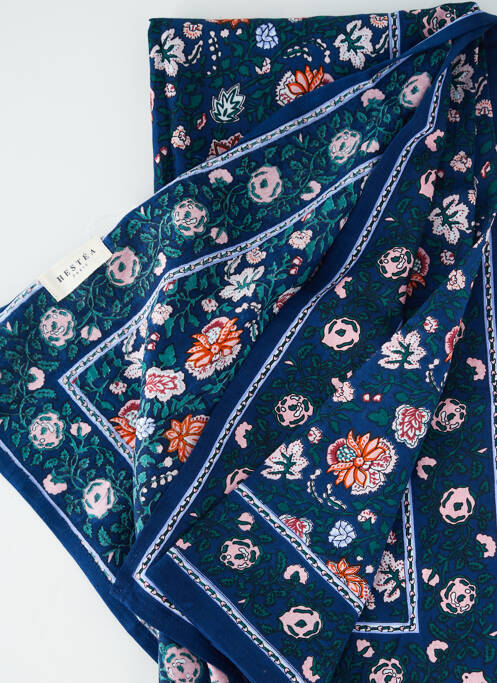 Eșarfă cusături întărite albastru HESTÉA femme