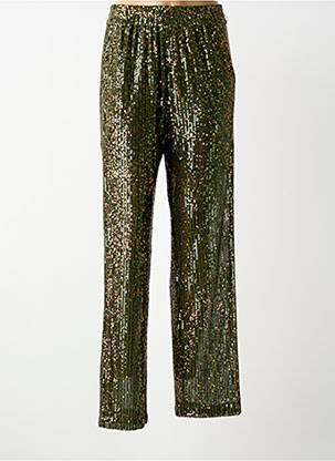 Pantalon drept elasticitate mărime normală verde BELLEROSE femme