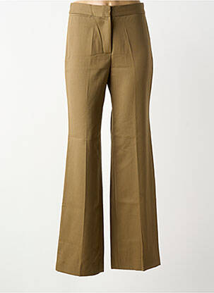 Pantalon larg țesătură poplin mărime normală verde MASSCOB femme