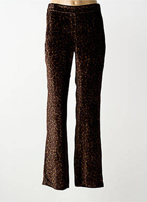 Pantalon drept talie elastică mărime normală maro SIYU femme