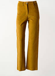 Pantalon drept elasticitate mărime normală galben MOMONI femme