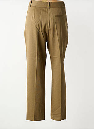 Pantalon drept țesătură poplin mărime normală verde MASSCOB femeie