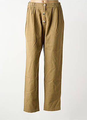 Pantalon larg mărime normală mărime normală verde FORTE-FORTE femme