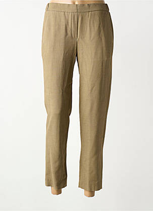 Pantalon 7/8 țesătură poplin mărime normală verde DIEGA femeie