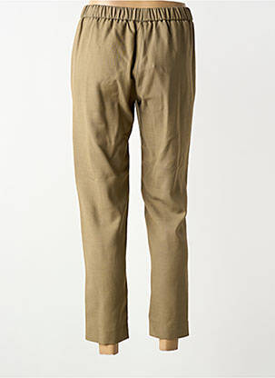 Pantalon 7/8 țesătură poplin mărime normală verde DIEGA femeie