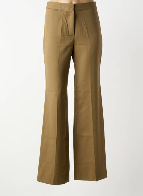 Pantalon larg țesătură poplin mărime normală verde MASSCOB femme