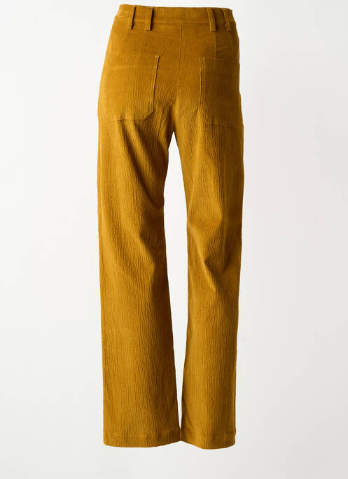 Pantalon drept închidere cu fermoar sub clapetă cu nasturi mărime normală galben MOMONI femme