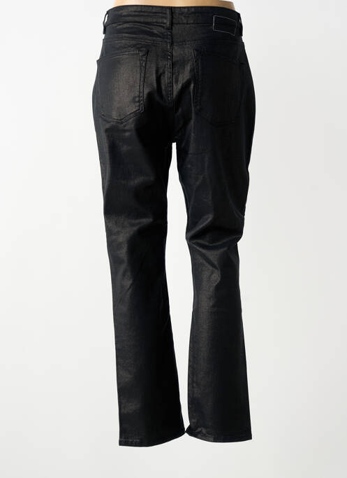 Pantalon chino închidere cu fermoar sub clapetă cu nasturi mărime normală negru LEON & HARPER femme